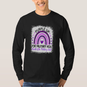 Camiseta Morado Para Niños Militares Mes De Guay De La Mili