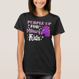 Camiseta Morado Para Niños Militares Niños Militares Mon
