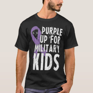 Camiseta Morado por el mes de los niños militares para el C