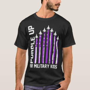 Camiseta Morado por niños militares niños pequeños mujeres