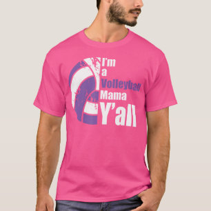 Camiseta Morado White Volleyball Mom Funny Mothers Sports F