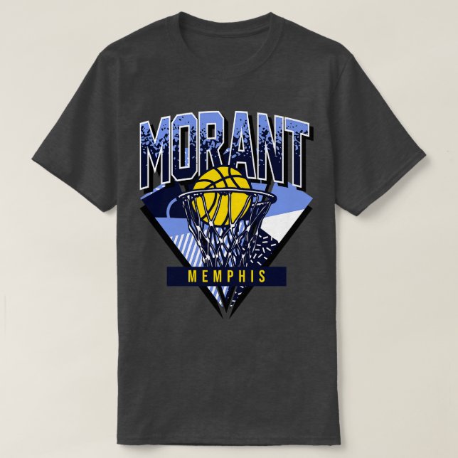 Camiseta Morant Retro Memphis Basketball Throwback (Diseño del anverso)