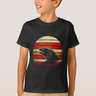 Camiseta Moray Eel Sunset Retro Estilo Safari Vintage años