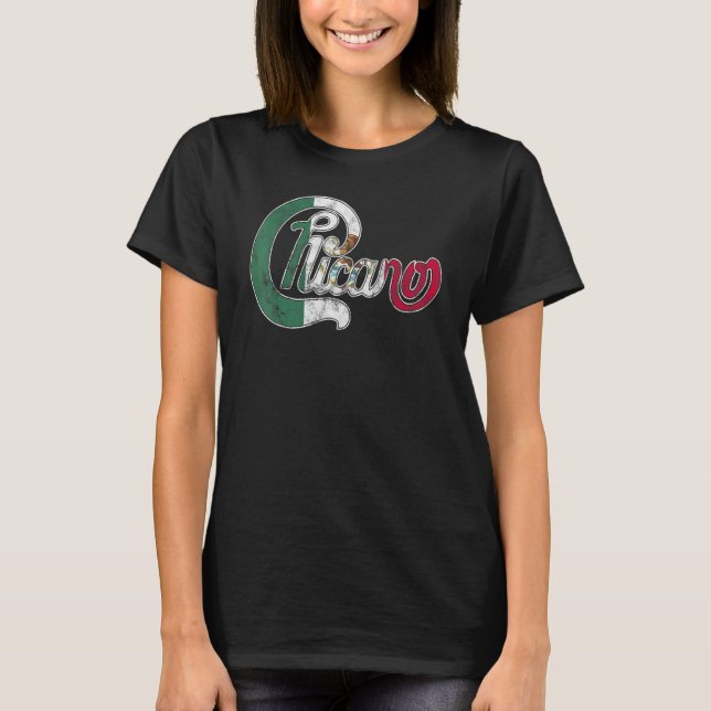 Camiseta Mordaza afligida mexicana chicana retro México (Anverso)