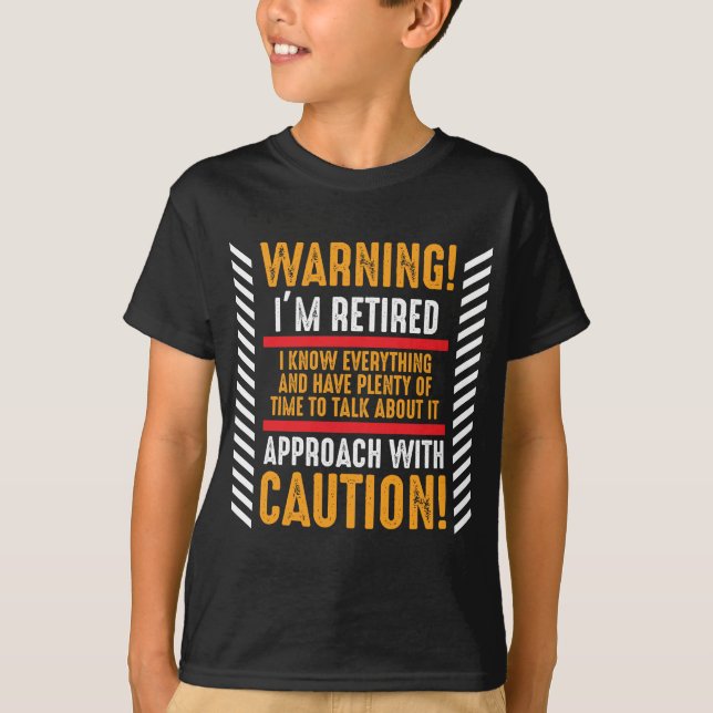 Camiseta Mordaza de jubilación dice esposo jubilado (Anverso)