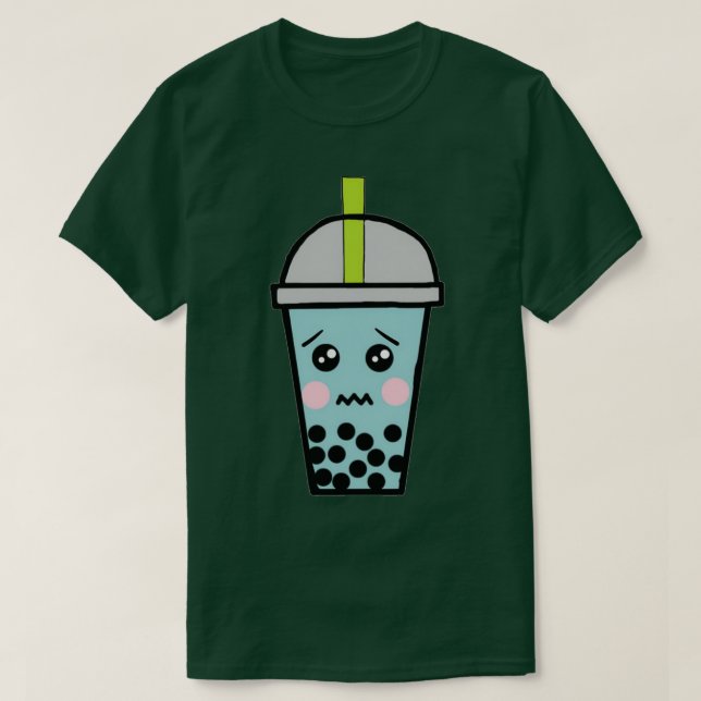 Camiseta Mordedura de la leche de tapioca aguda y ansiosa (Diseño del anverso)