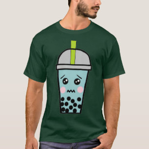 Camiseta Mordedura de la leche de tapioca aguda y ansiosa