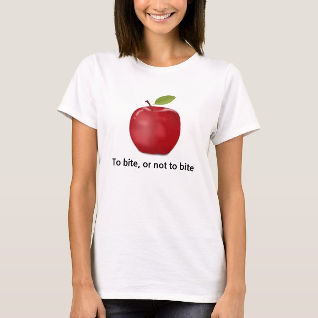 Camiseta Morder o no morder, cita de Apple (Anverso)