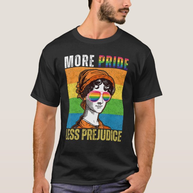 Camiseta More Pride Less Prejudice LGBT Gay Pride Month (Anverso)