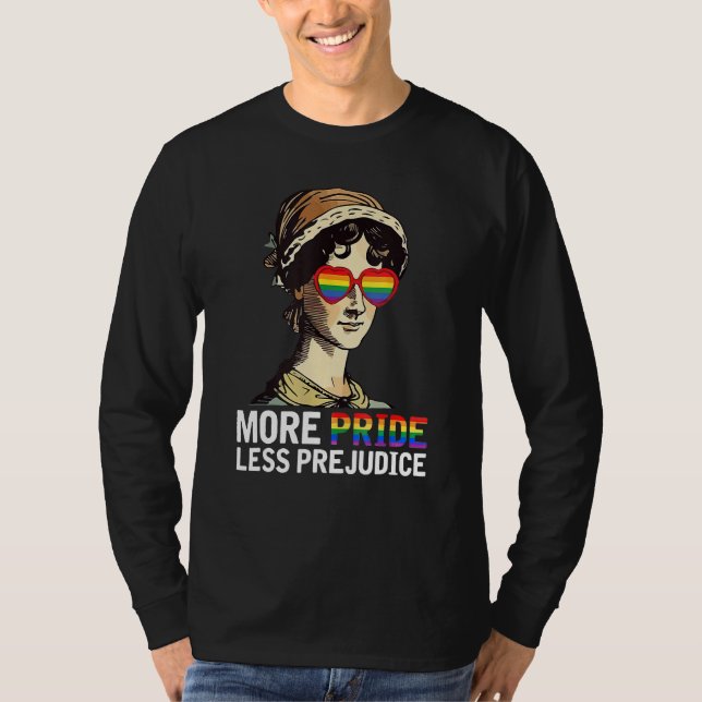 Camiseta More Pride Less Prejudice Lgbt Gay Proud Ally Prid (Anverso)