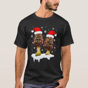 Camiseta Morel Mushroom Navidades ilumina curiosamente la b