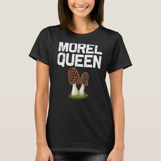 Camiseta Morel Mushroom Para Mujeres Cazadoras De Hongos De (Anverso)