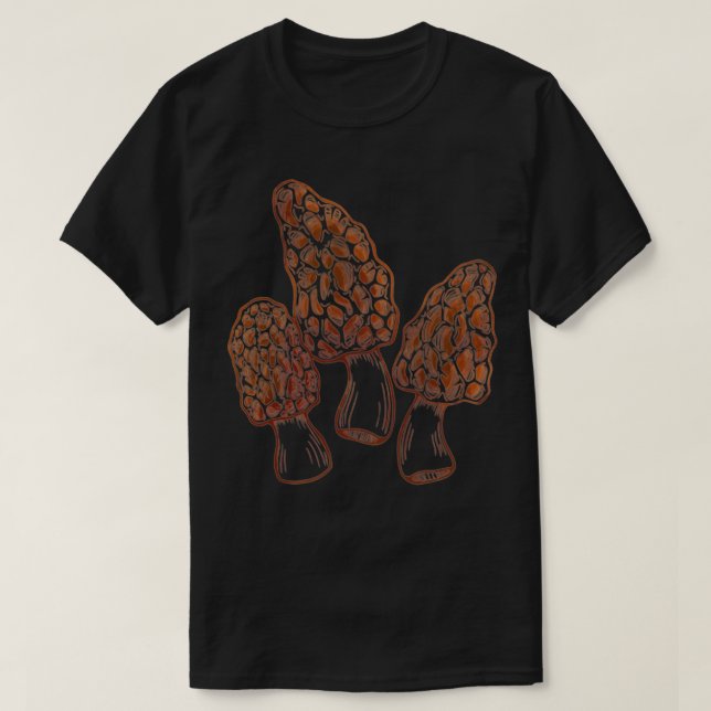 Camiseta Morel Mushroom Trio Naranja Tint (Diseño del anverso)