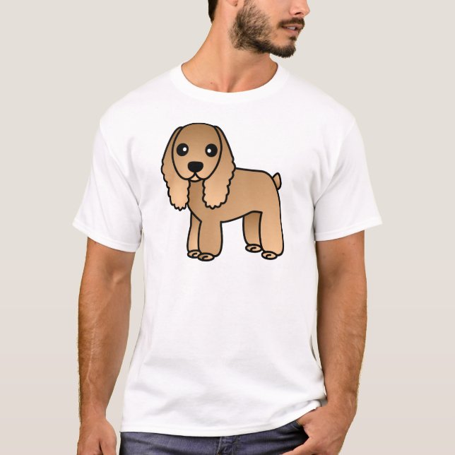 Camiseta Moreno lindo/dibujo animado poner crema de cocker (Anverso)