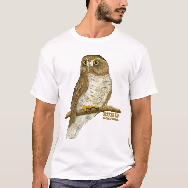 Camiseta Morepork Ruru New Zeland Bird (Anverso)