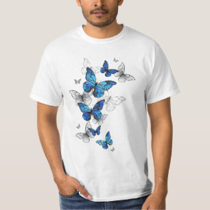 Camiseta Morfo de las mariposas voladoras azules