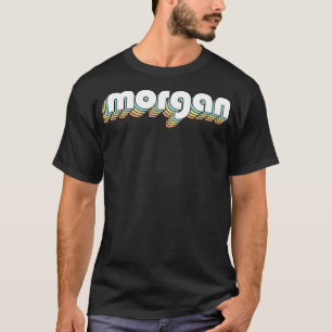 Camiseta Morgan Retro Estilo de Tipografía Arcoiris Faded