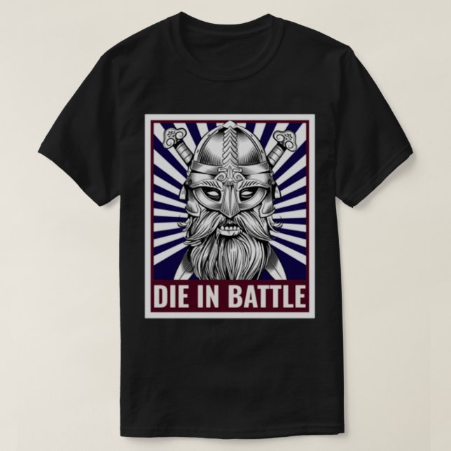 Camiseta Morir en el Viking de Batalla (Diseño del anverso)