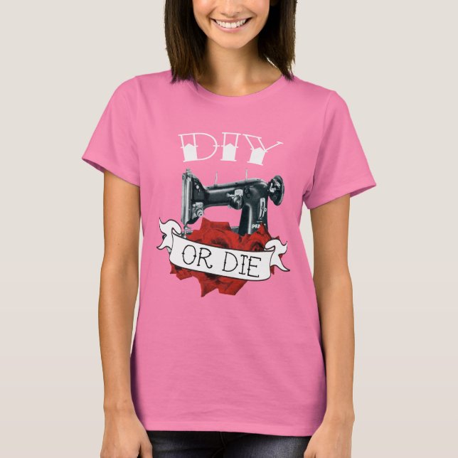 Camiseta Morir o mascar máquina tatuar a las damas Ejército (Anverso)