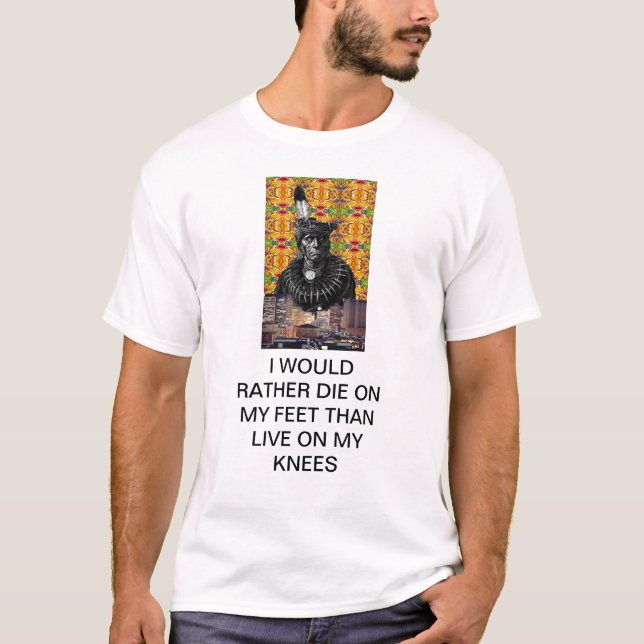 CAMISETA MORIRÍA BASTANTE EN MIS PIES QUE VIVOS EN MI (Anverso)