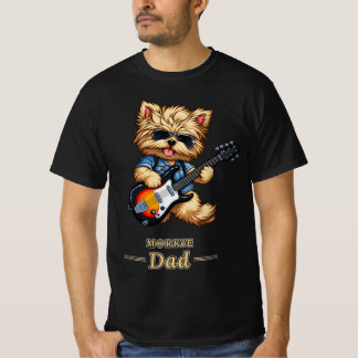 Camiseta Morkie Dad Rock Star Guitar Dog Gift