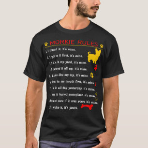 Camiseta Morkie gobierna el regalo gracioso de los amantes 
