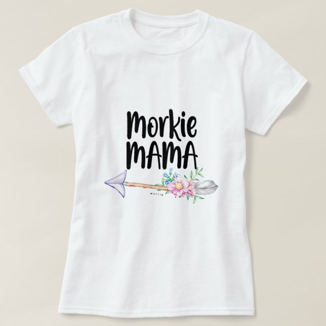 Camiseta Morkie Mama Cute Dog Lover Mom Yorkshire Te (Diseño del anverso)