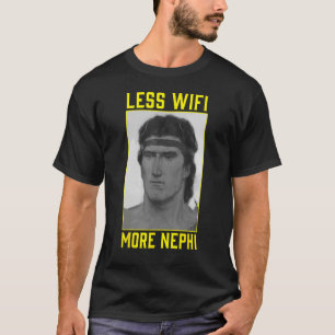 Camiseta Mormon LDS Misionero Menos Wifi Más Nefi 3