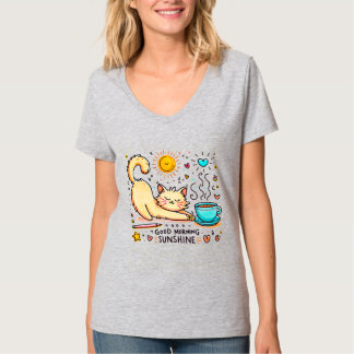 Camiseta "Morning Purrfection"