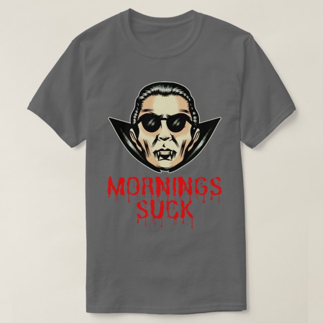 Camiseta Mornings se acecha a gracioso vampiro (Diseño del anverso)