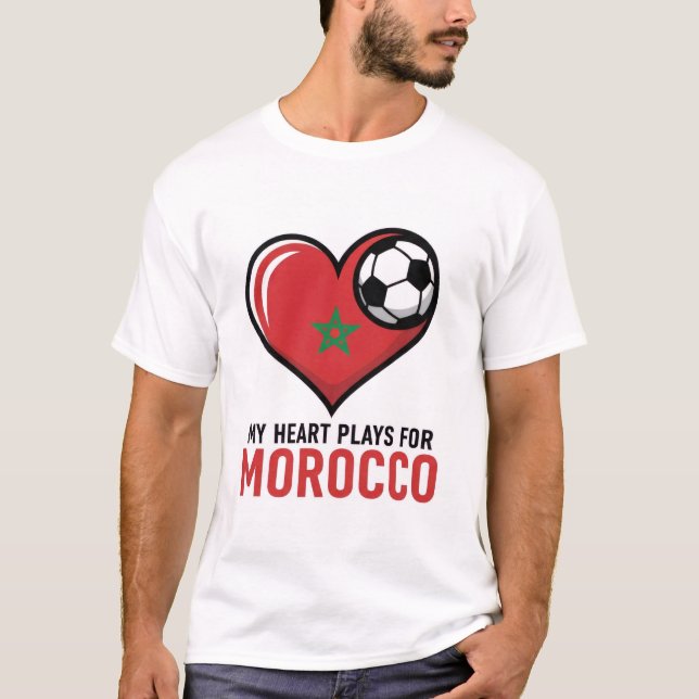Camiseta Moroccan Flag Football Passion Design (Anverso)
