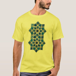 Camiseta Moroccan Islamic Geometric Star Pattern Watercolor