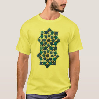Camiseta Moroccan Islamic Geometric Star Pattern Watercolor