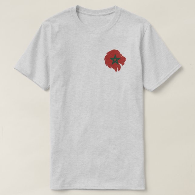Camiseta Moroccan Lion Head with Green Star Design (Diseño del anverso)