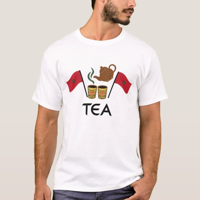 Camiseta Moroccan Mint Tea T-Shirt, Morocco Flag & Traditio (Anverso)