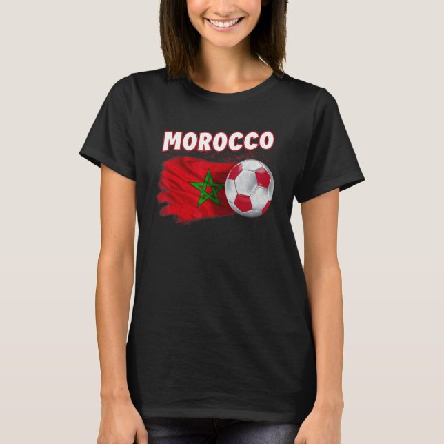Camiseta moroccan soccer team men moroccan flag morocco soc (Anverso)
