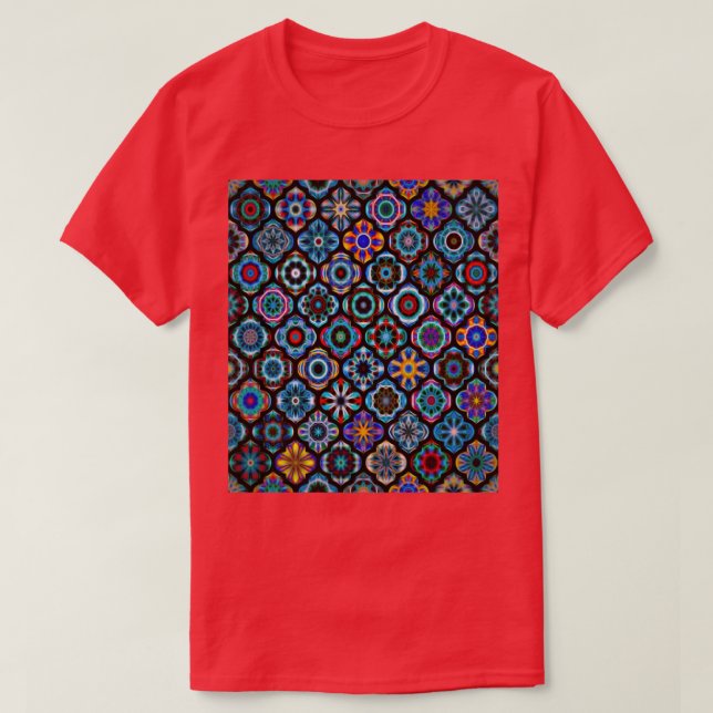 Camiseta Moroccan tile glowing pattern (Diseño del anverso)