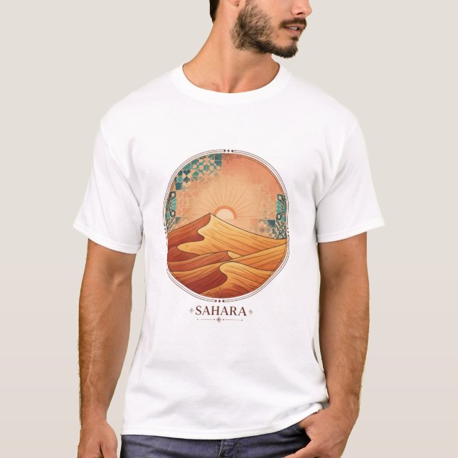 Camiseta Moroccan Zellij Desert Sunset T-Shirt (Anverso)