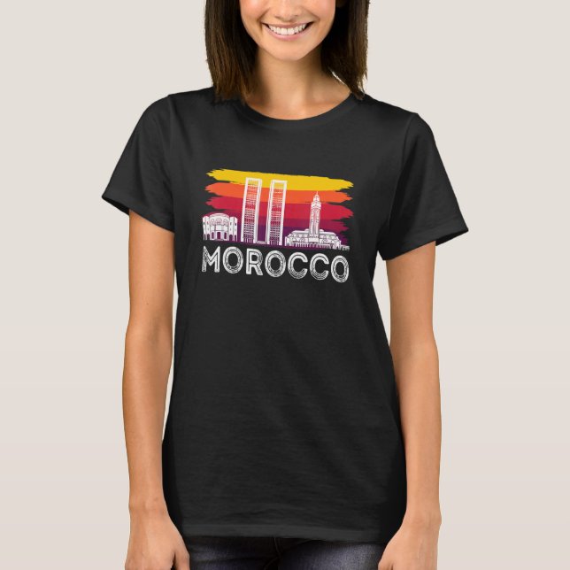 Camiseta Moroccans Tourist Morocco Skyline Africa Gibraltar (Anverso)