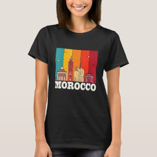 Camiseta Morocco Skyline Africa Souvenir Moroccans Gibralta