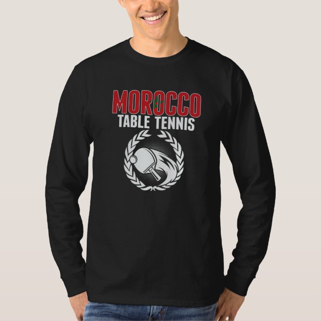 Camiseta Morocco Table Tennis   Moroccan Ping Pong Supporte (Anverso)