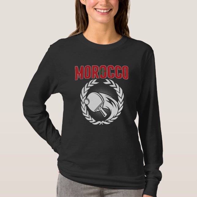 Camiseta Morocco Table Tennis   Moroccan Ping Pong Supporte (Anverso)