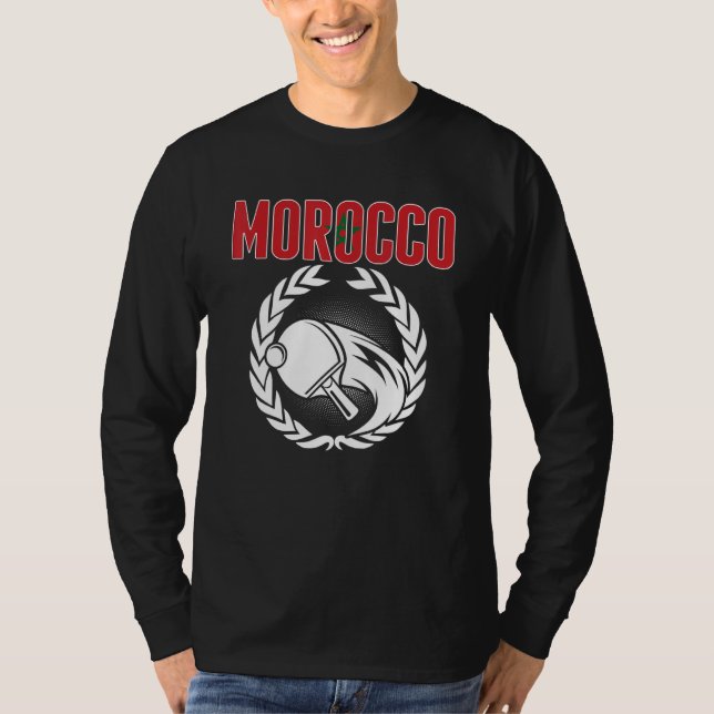Camiseta Morocco Table Tennis   Moroccan Ping Pong Supporte (Anverso)