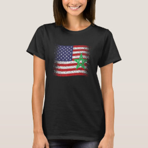 Camiseta Morocco Usa Flag Morrocan Flag
