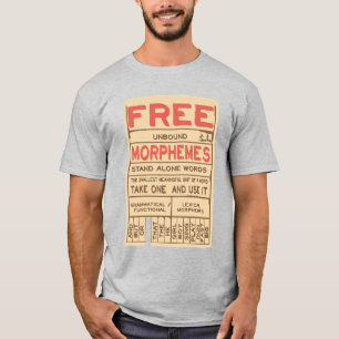 Camiseta Morphemes gratis Grammar Inglés divertido