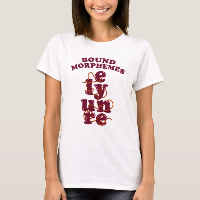 Camiseta Morphemes gratis Phonics Aprendiendo Inglés (Anverso)