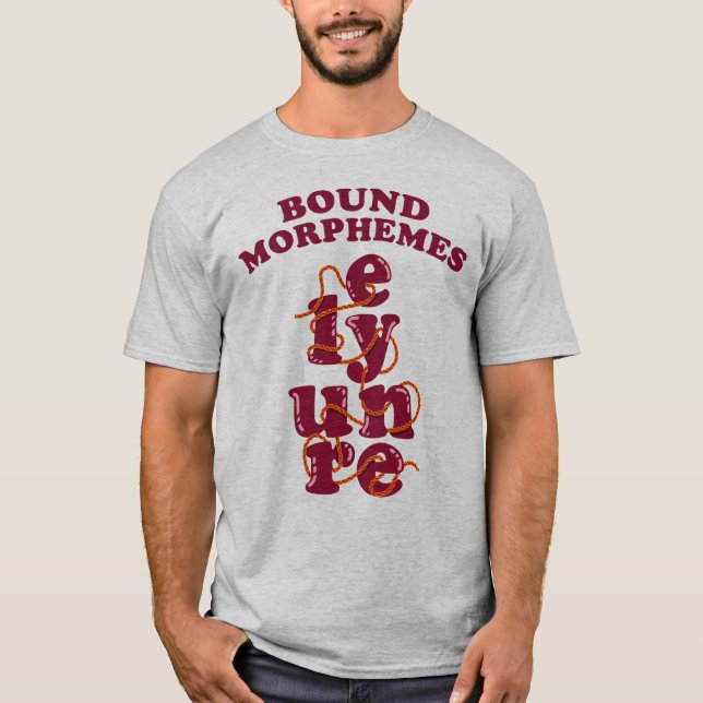 Camiseta Morphemes gratis Phonics Aprendiendo Inglés (Anverso)