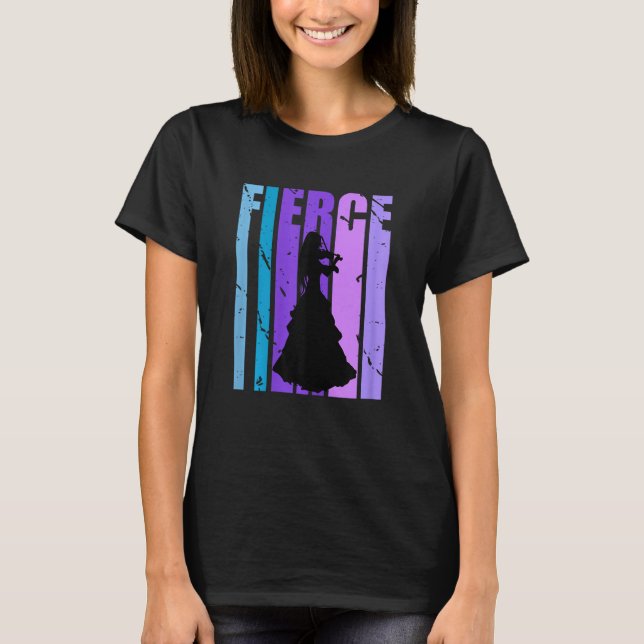 Camiseta Morple Fierce Violin Birthday Design Orchestra Pla (Anverso)