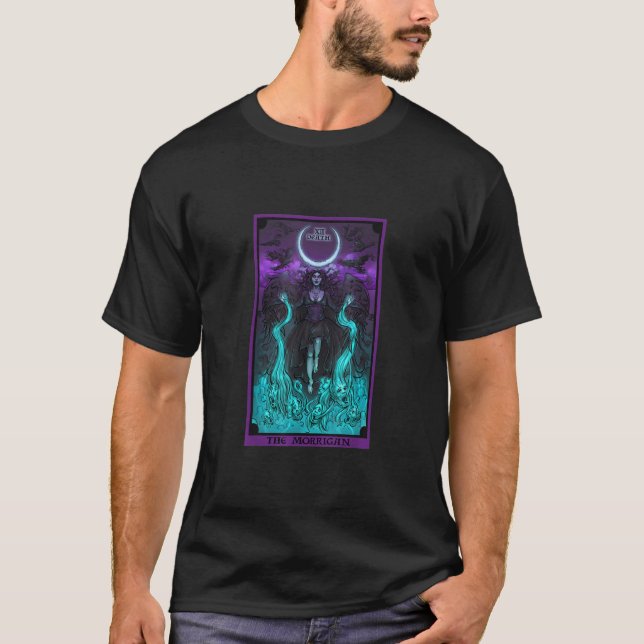 Camiseta Morrigan Muerte Gothic Pagan Triple Luna (Anverso)