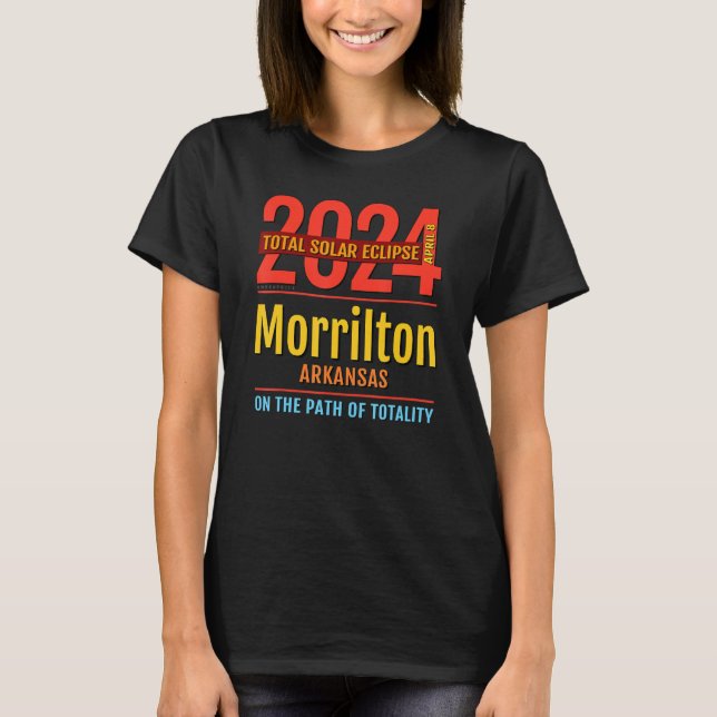 Camiseta Morrilton Arkansas AR Eclipse solar total 2024 4 (Anverso)